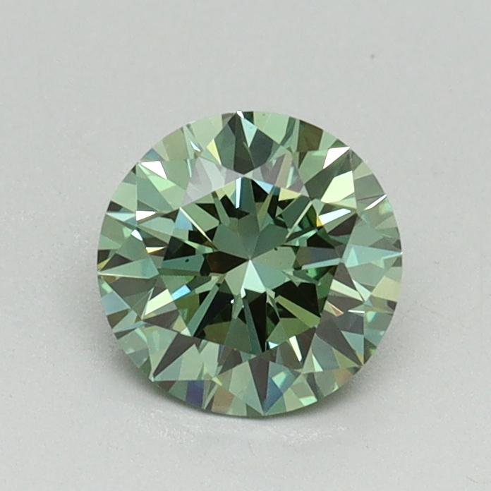 0.72 Ct. Fancy Vivid Green Round Lab Grown Diamond