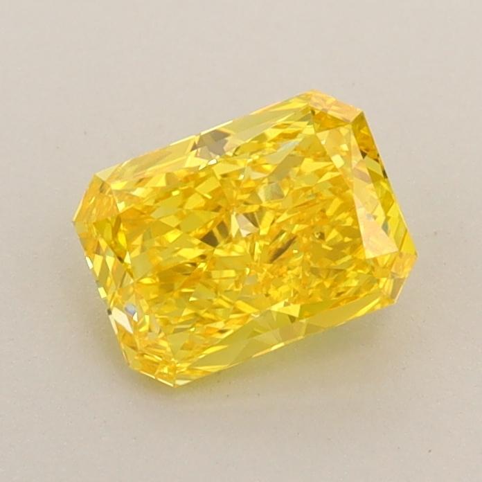 0.76 Ct. Fancy Vivid  Yellow Radiant Lab Grown Diamond