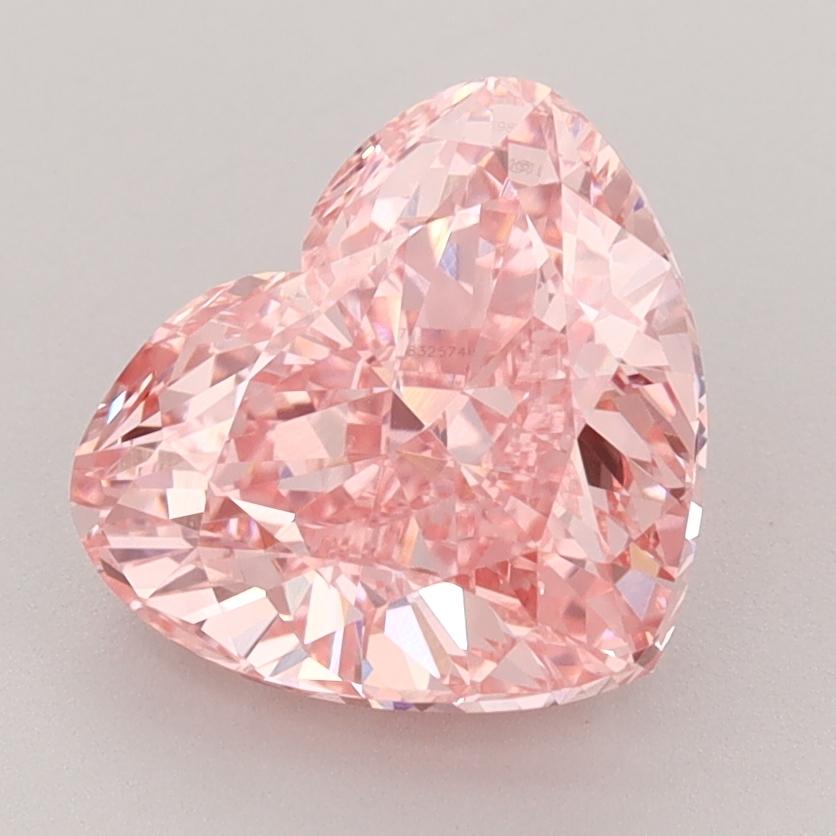 3.02 Ct. Fancy Vivid  Pink Heart Lab Grown Diamond