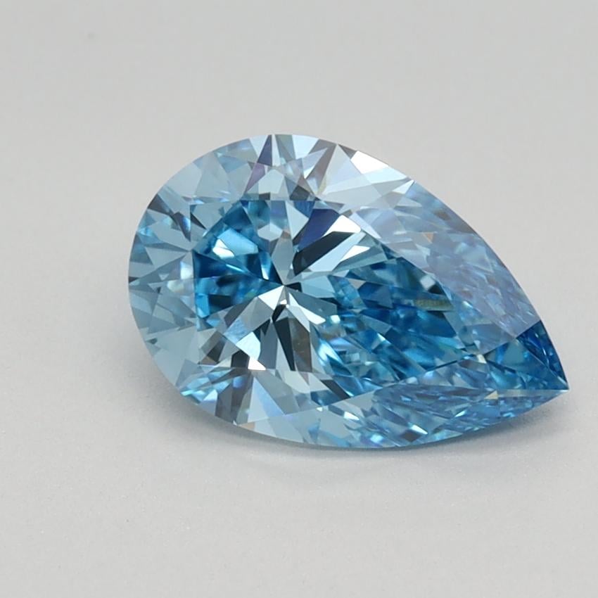 1.18 Ct. Fancy Vivid Blue Pear Lab Grown Diamond