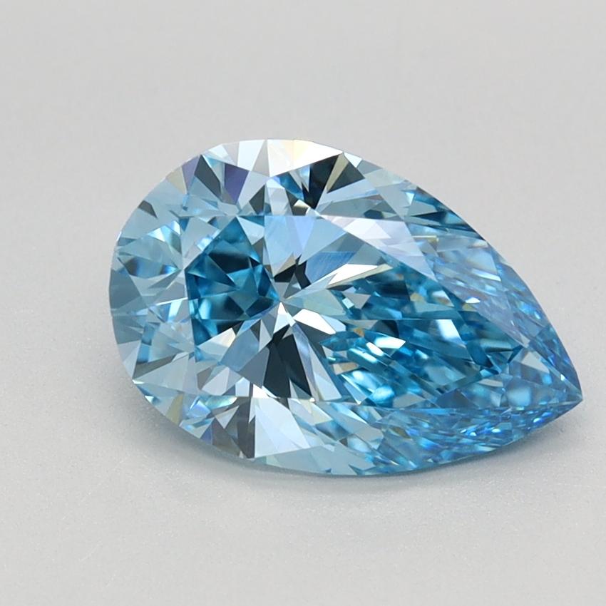 1.59 Ct. Fancy Vivid Blue Pear Lab Grown Diamond