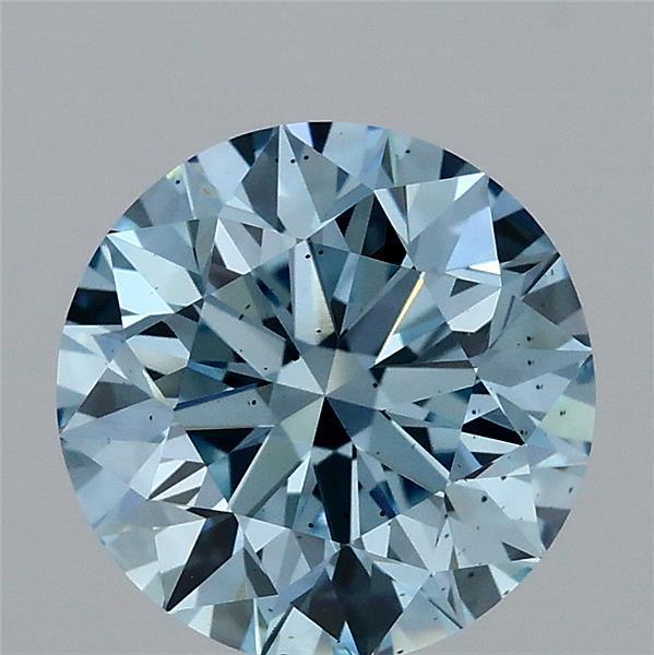 2.01 Ct. Fancy Vivid Blue Round Lab Grown Diamond