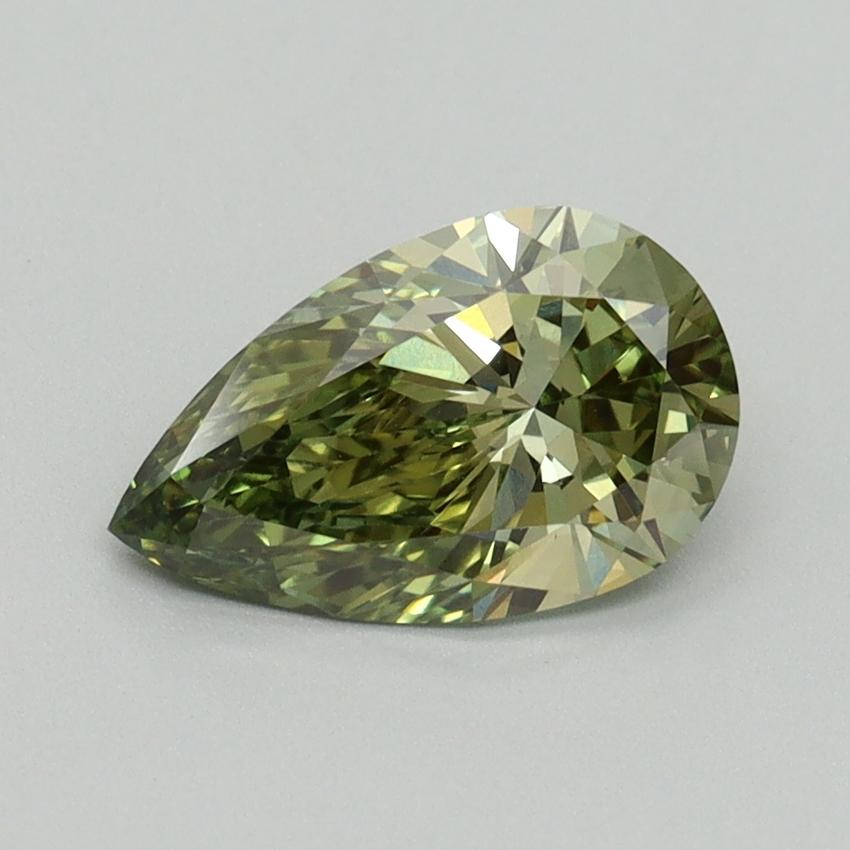 1.17 Ct. Fancy Vivid Green Pear Lab Grown Diamond