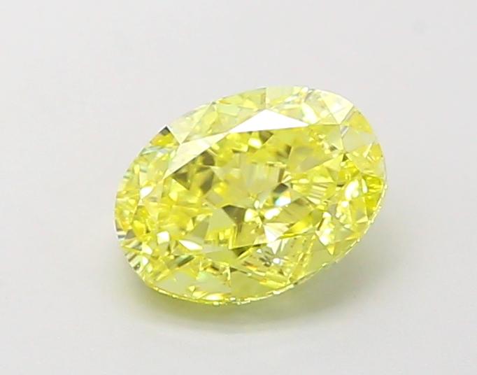 1.02 Ct. Fancy Vivid  Yellow Oval Lab Grown Diamond