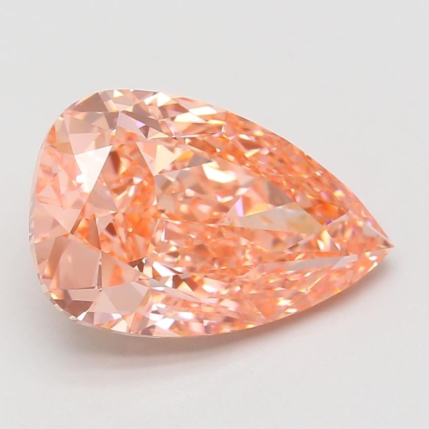 7.08 Ct. Fancy Vivid Pink Pear Lab Grown Diamond