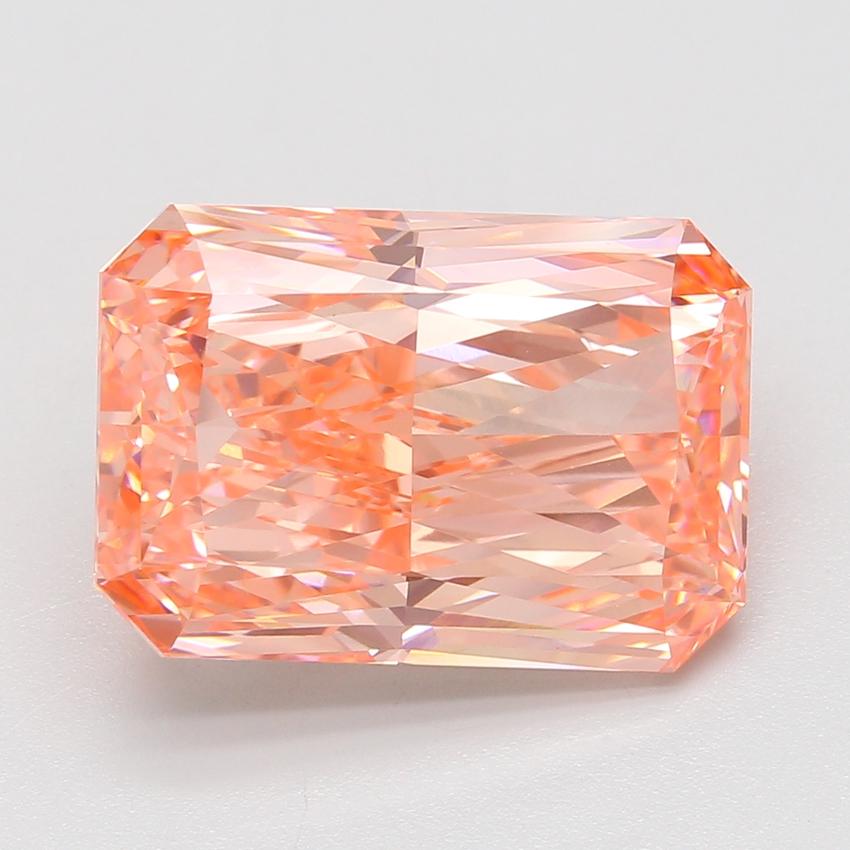 12.07 Ct. Fancy Vivid Pink Radiant Lab Grown Diamond