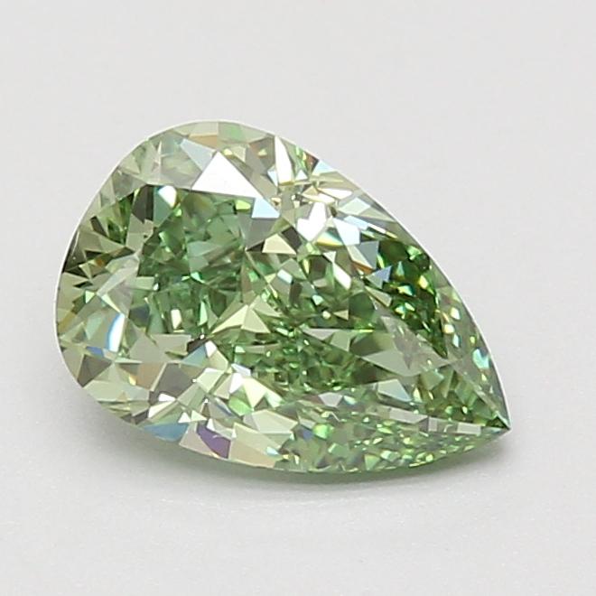 1.54 Ct. Fancy Vivid Green Pear Lab Grown Diamond