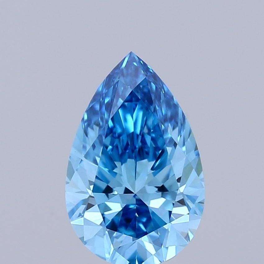 1.03 Ct. Fancy Vivid Blue Pear Lab Grown Diamond