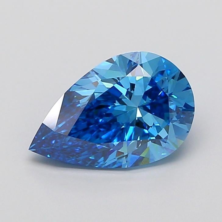 3.00 Ct. Fancy Vivid None Blue Pear Lab Grown Diamond