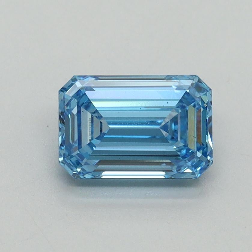 1.06 Ct. Fancy Vivid Blue Emerald Lab Grown Diamond