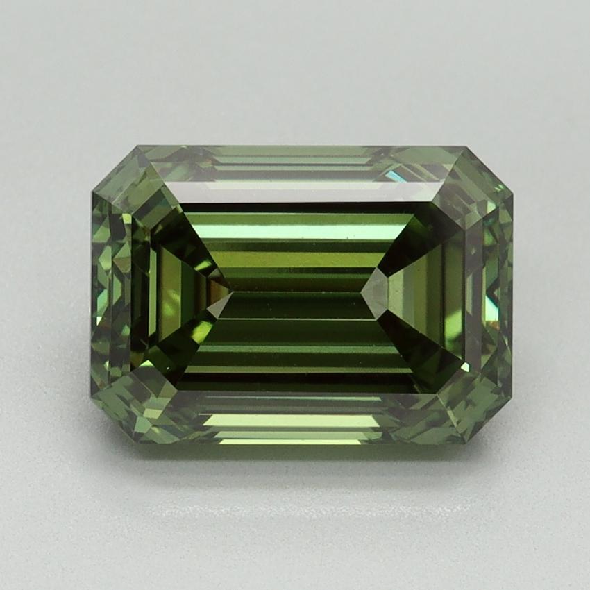 3.10 Ct. Fancy Vivid Green Emerald Lab Grown Diamond