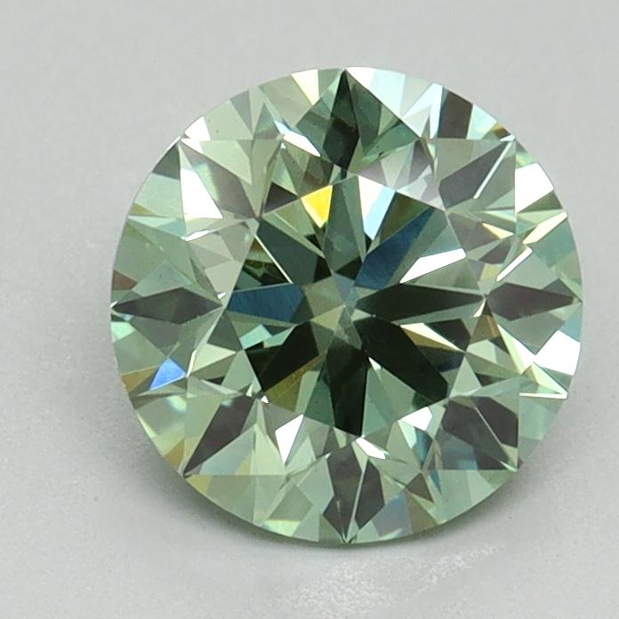 1.38 Ct. Fancy Vivid Green Round Lab Grown Diamond