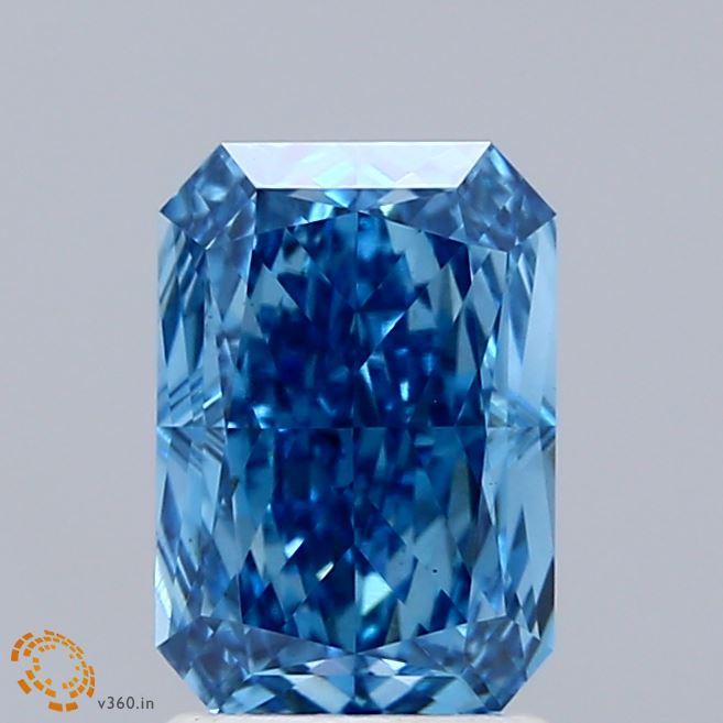 2.02 Ct. Fancy Vivid Blue Radiant Lab Grown Diamond