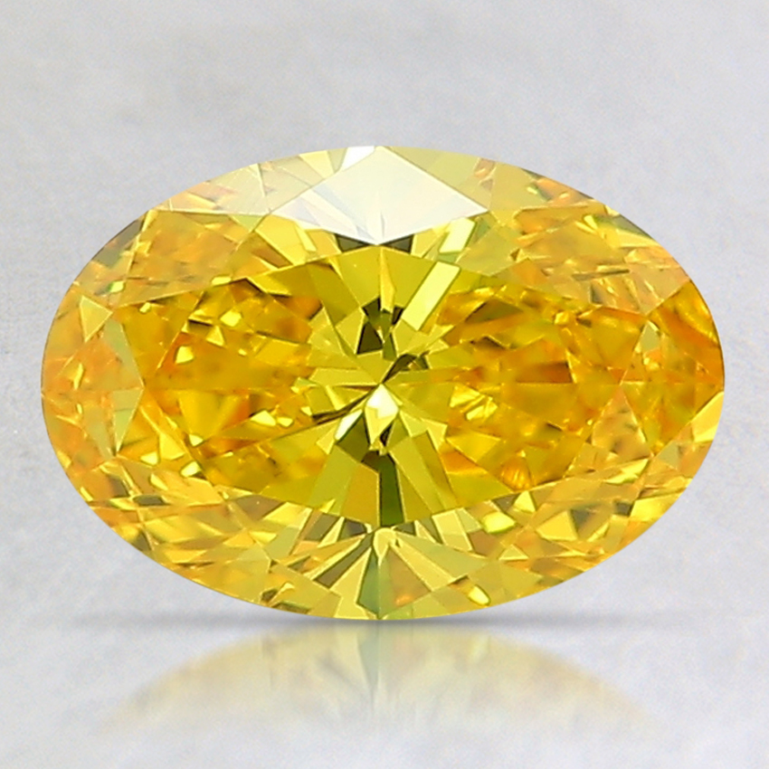 1.34 Ct. Fancy Vivid Orangy Yellow Oval Lab Grown Diamond