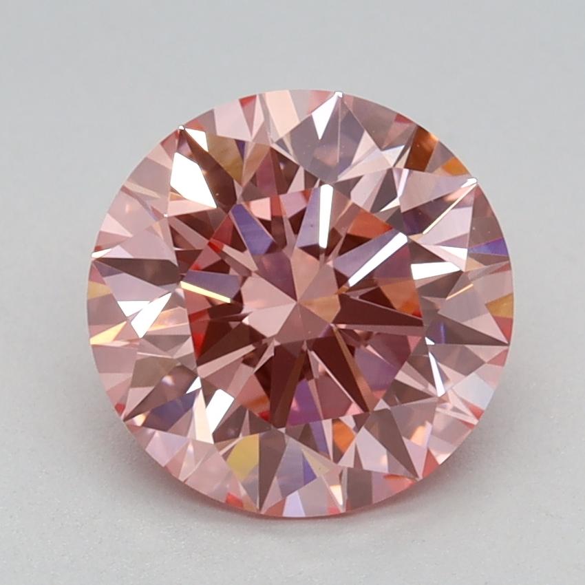 1.61 Ct. Fancy Vivid Pink Round Lab Grown Diamond