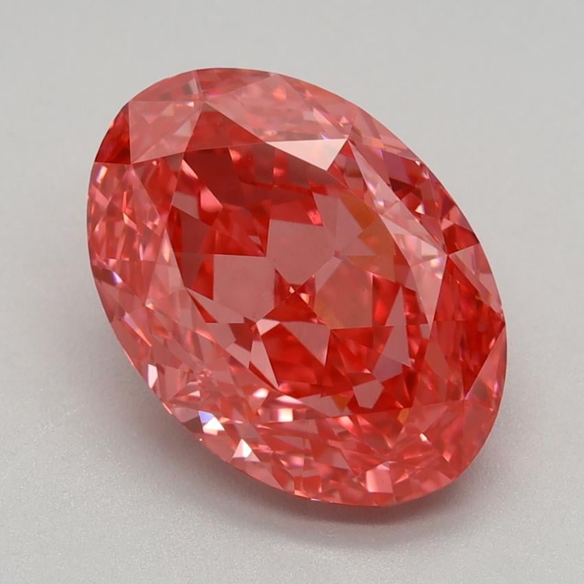 2.60 Ct. Fancy Vivid Pink Oval Lab Grown Diamond