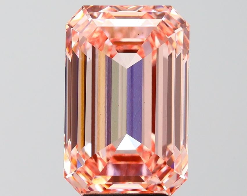 7.04 Ct. Fancy Intense Pink Emerald Lab Grown Diamond