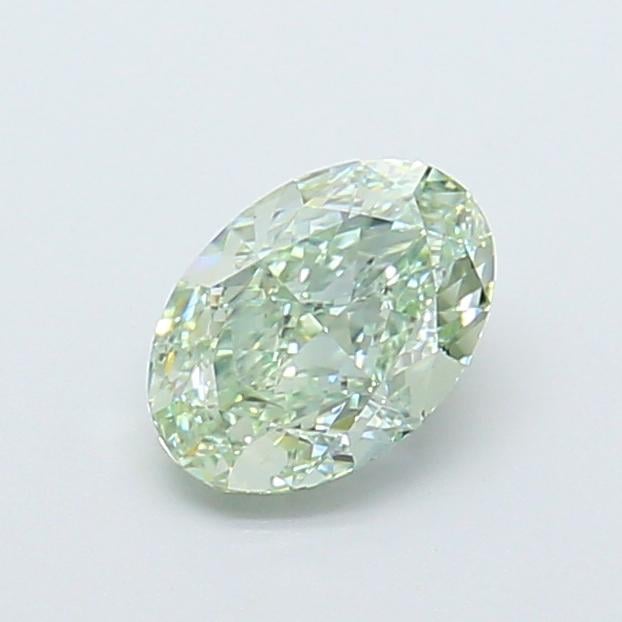 1.04 Ct. Fancy Intense  Green Oval Lab Grown Diamond