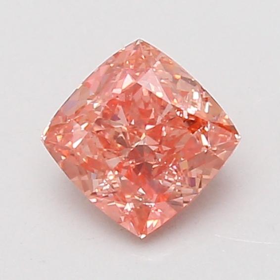1.04 Ct. Fancy Vivid Pink Cushion Lab Grown Diamond