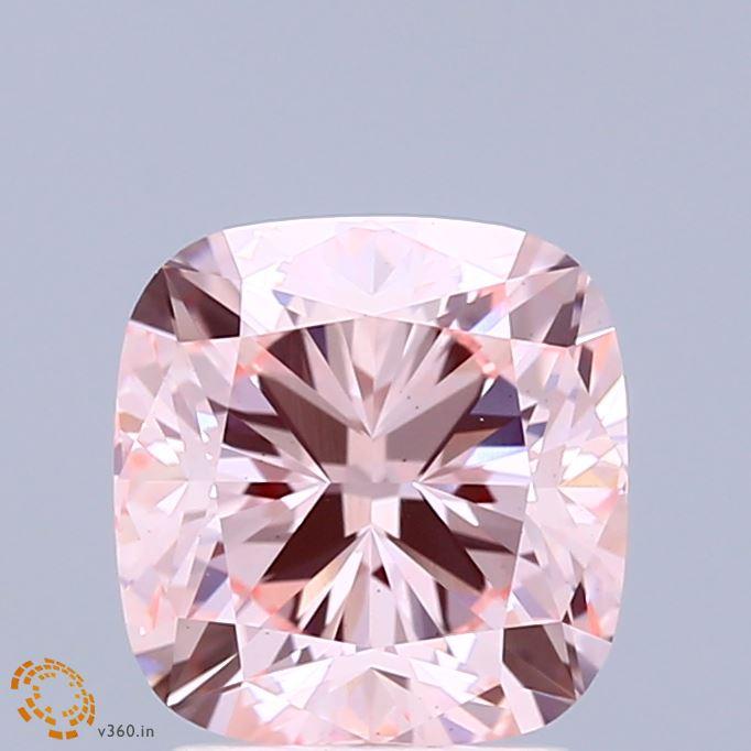 2.50 Ct. Fancy Intense Pink Cushion Lab Grown Diamond