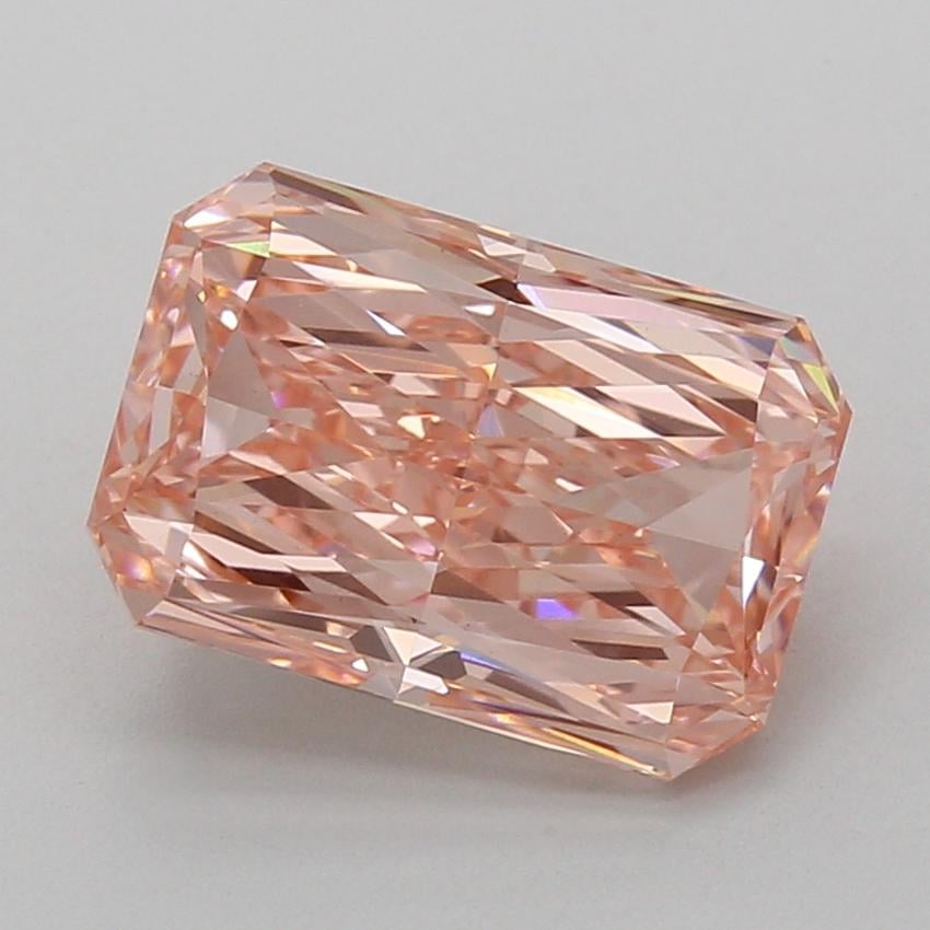 4.08 Ct. Fancy Vivid Pink Radiant Lab Grown Diamond