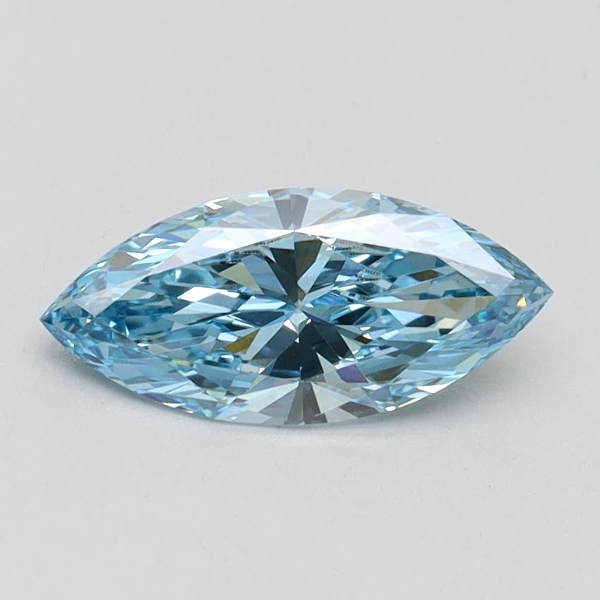 0.81 Ct. Fancy Vivid Blue Marquise Lab Grown Diamond
