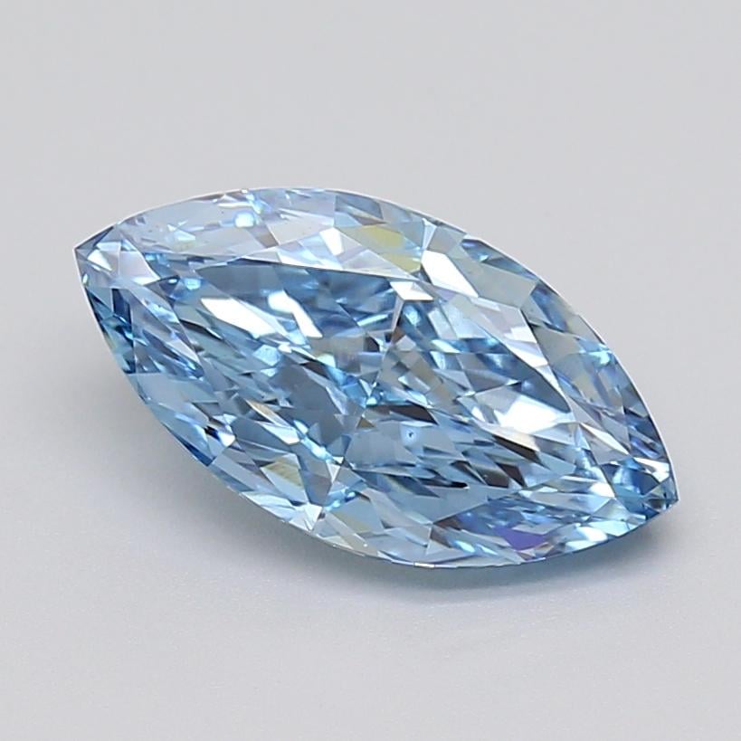 3.01 Ct. Fancy Vivid  Blue Marquise Lab Grown Diamond