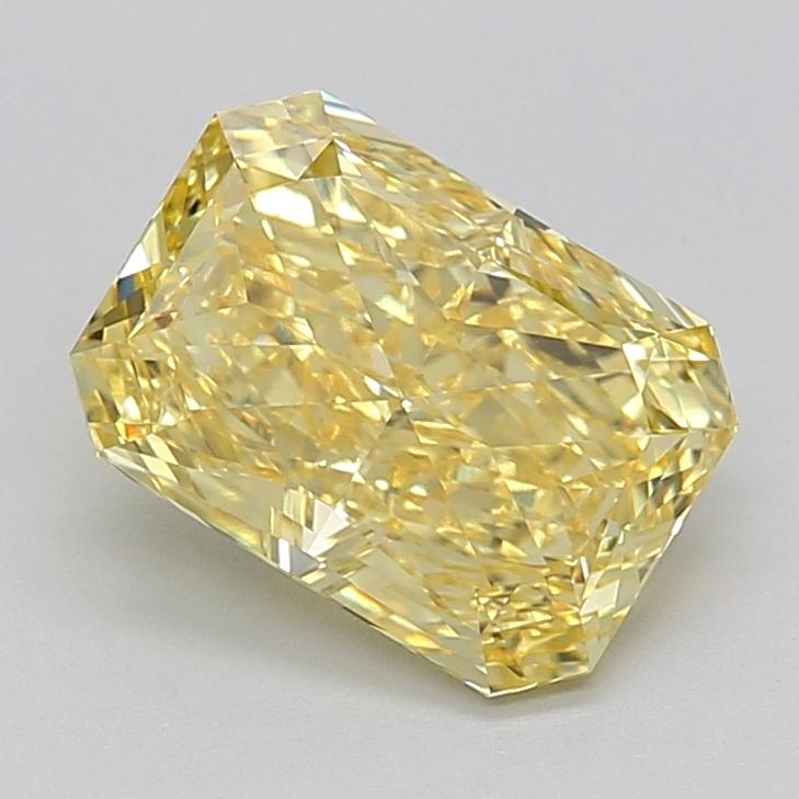 3.02 Ct. Fancy Vivid  Yellow Radiant Lab Grown Diamond