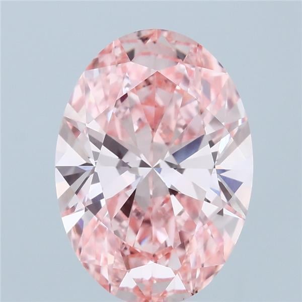 3.01 Ct. Fancy Vivid Pink Oval Lab Grown Diamond