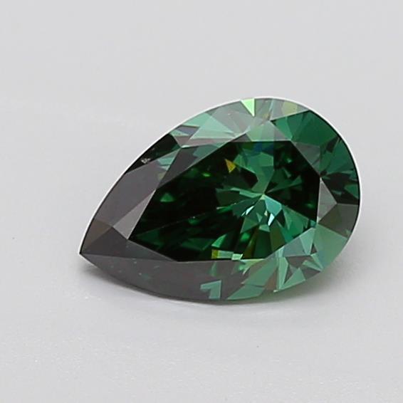 1.00 Ct. Fancy Vivid  Green Pear Lab Grown Diamond