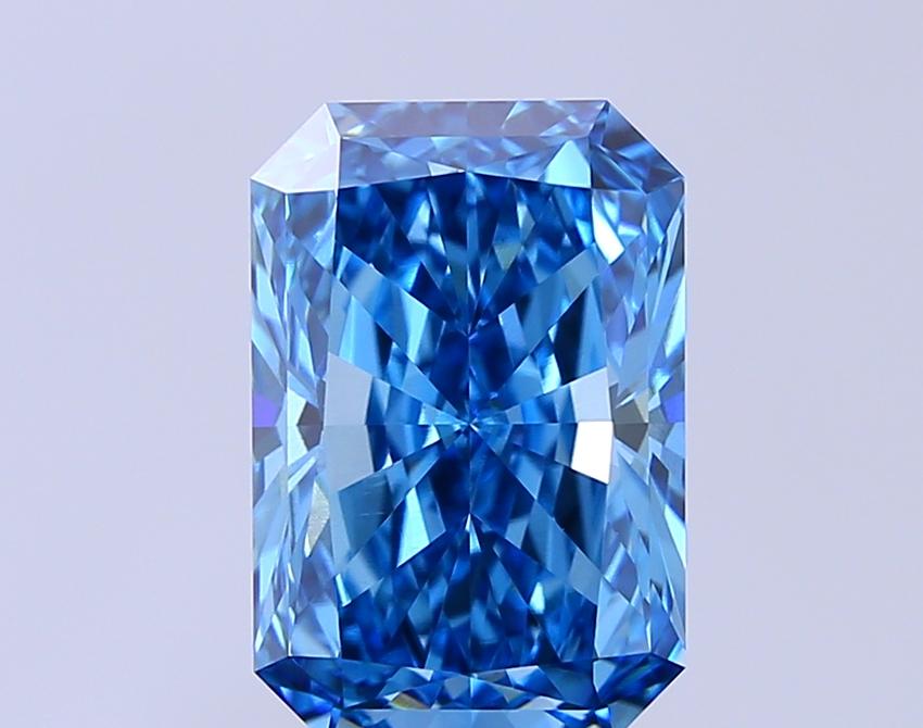 4.10 Ct. Fancy Vivid  Blue Radiant Lab Grown Diamond
