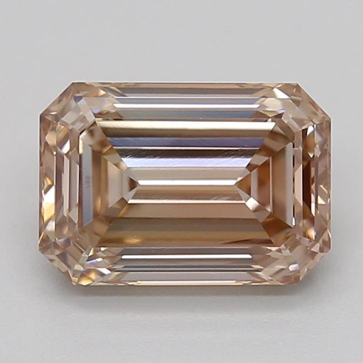 1.57 Ct. Very Light  Brown Emerald Lab Grown Diamond