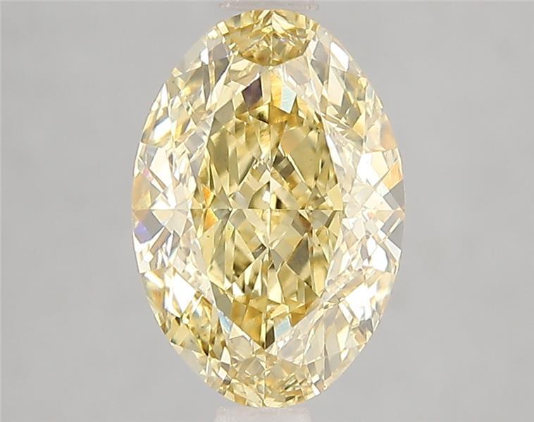 3.02 Ct. Fancy Intense Yellow Oval Lab Grown Diamond