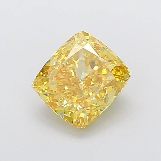 2.02 Ct. Fancy Intense Yellow Cushion Lab Grown Diamond