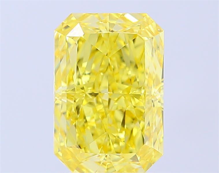 3.43 Ct. Fancy Vivid Yellow Radiant Lab Grown Diamond