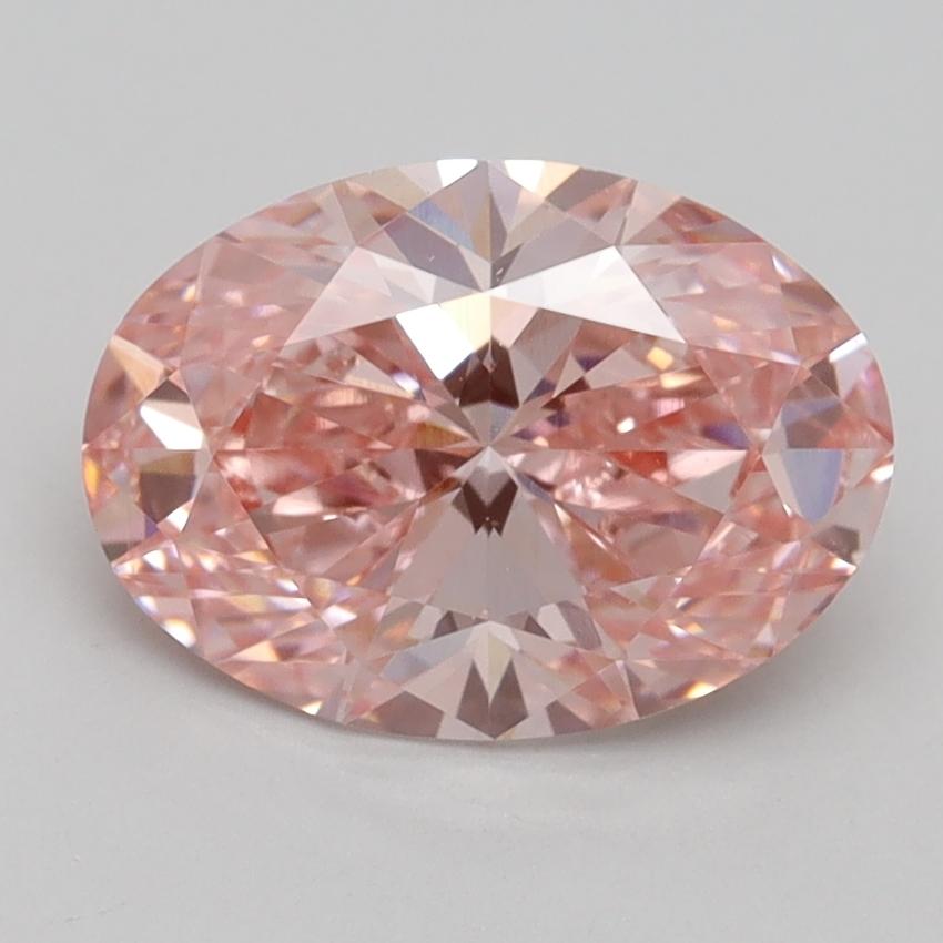 2.30 Ct. Fancy Vivid Pink Oval Lab Grown Diamond