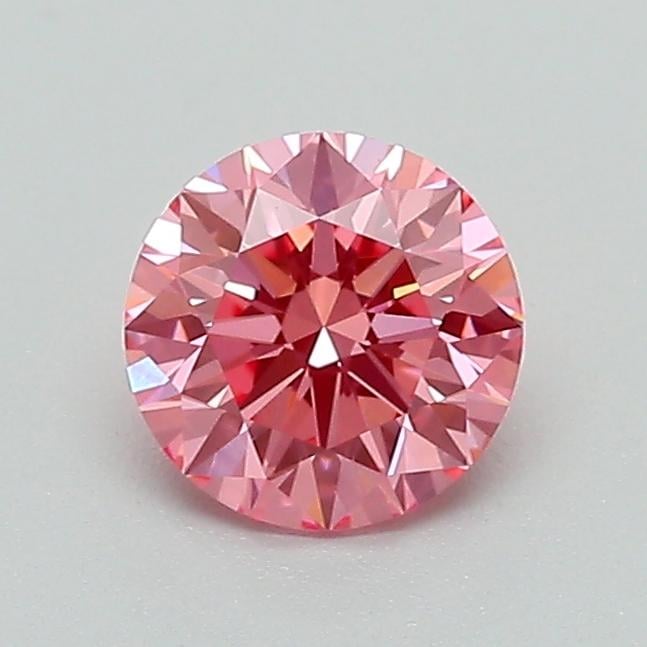 0.70 Ct. Fancy Vivid Pink Round Lab Grown Diamond
