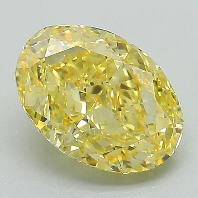 1.83 Ct. Fancy Vivid Yellow Oval Lab Grown Diamond