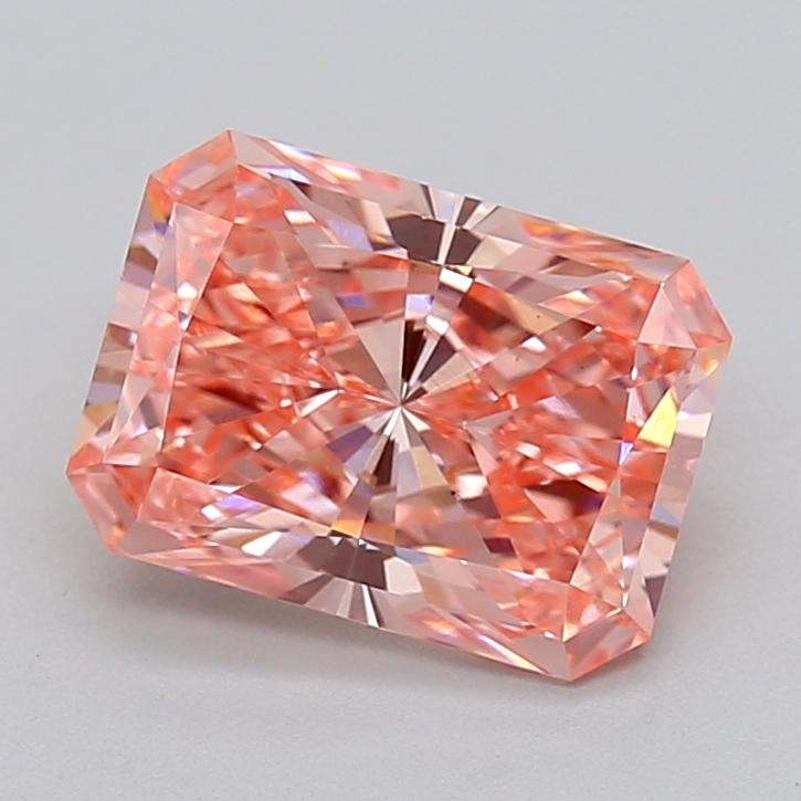 2.56 Ct. Fancy Vivid Pink Radiant Lab Grown Diamond