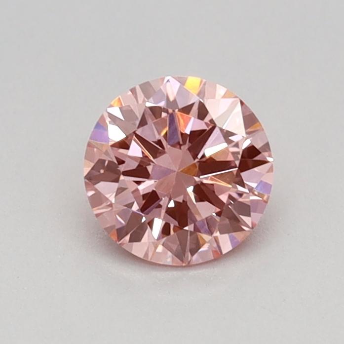 0.35 Ct. Fancy Vivid Pink Round Lab Grown Diamond