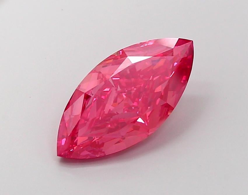 4.51 Ct. Fancy Vivid Pink Marquise Lab Grown Diamond