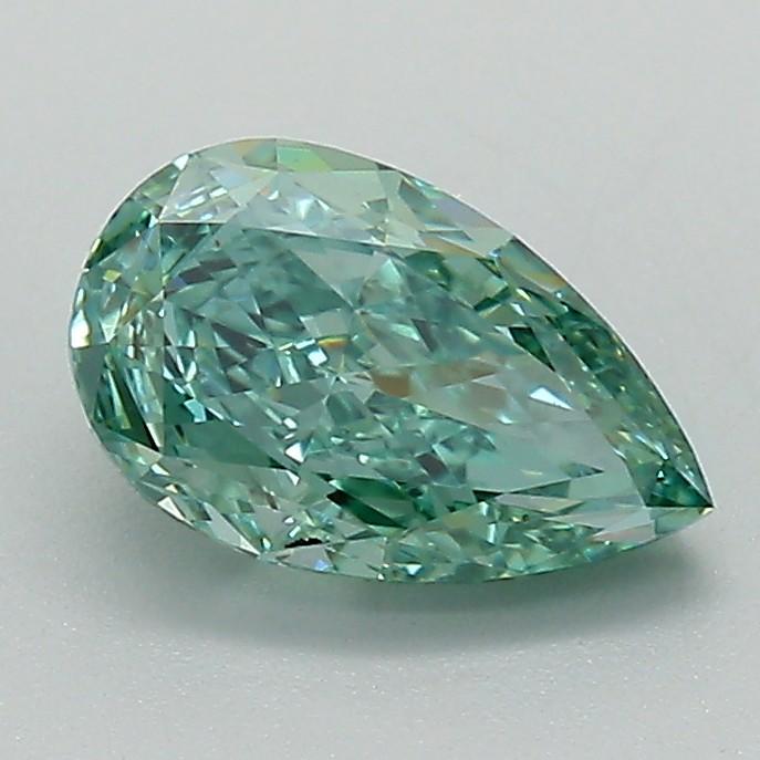 1.20 Ct. Fancy Vivid Green Pear Lab Grown Diamond