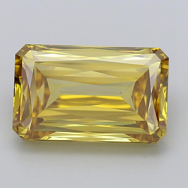 10.10 Ct. Fancy Vivid  Yellow Radiant Lab Grown Diamond