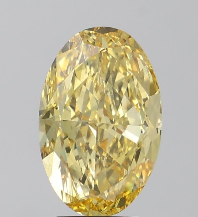 4.00 Ct. Fancy Vivid Yellow Oval Lab Grown Diamond