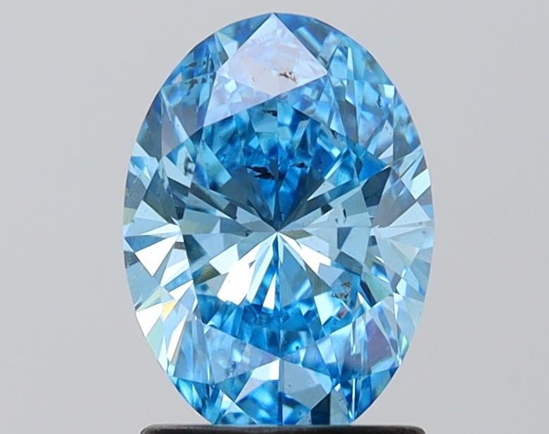 1.50 Ct. Fancy Vivid Blue Oval Lab Grown Diamond