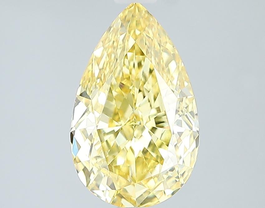 2.63 Ct. Fancy Vivid Yellow Pear Lab Grown Diamond
