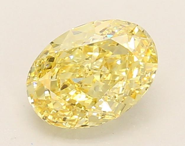 1.02 Ct. Fancy Vivid Yellow Oval Lab Grown Diamond