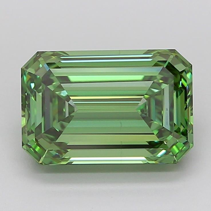 3.81 Ct. Fancy Vivid Green Emerald Lab Grown Diamond