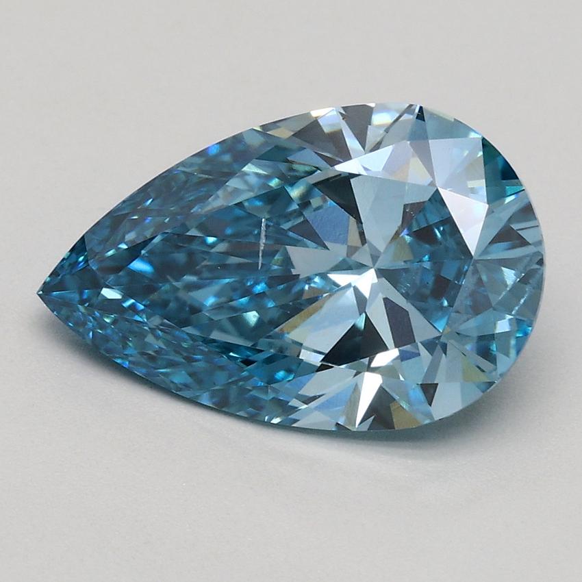 2.02 Ct. Fancy Vivid Blue Pear Lab Grown Diamond