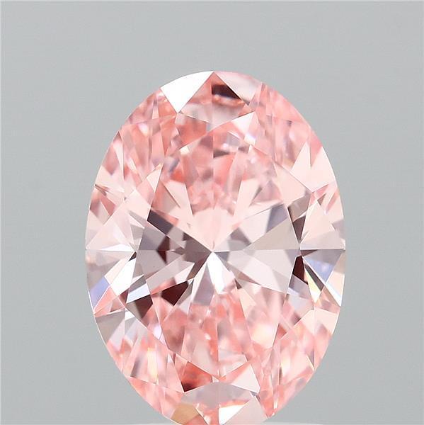 2.00 Ct. Fancy Vivid Pink Oval Lab Grown Diamond